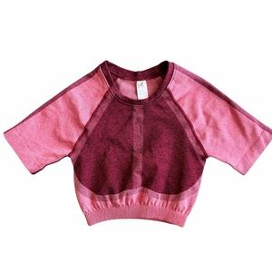 Fabletics red Raglan Short Sleeve Tee